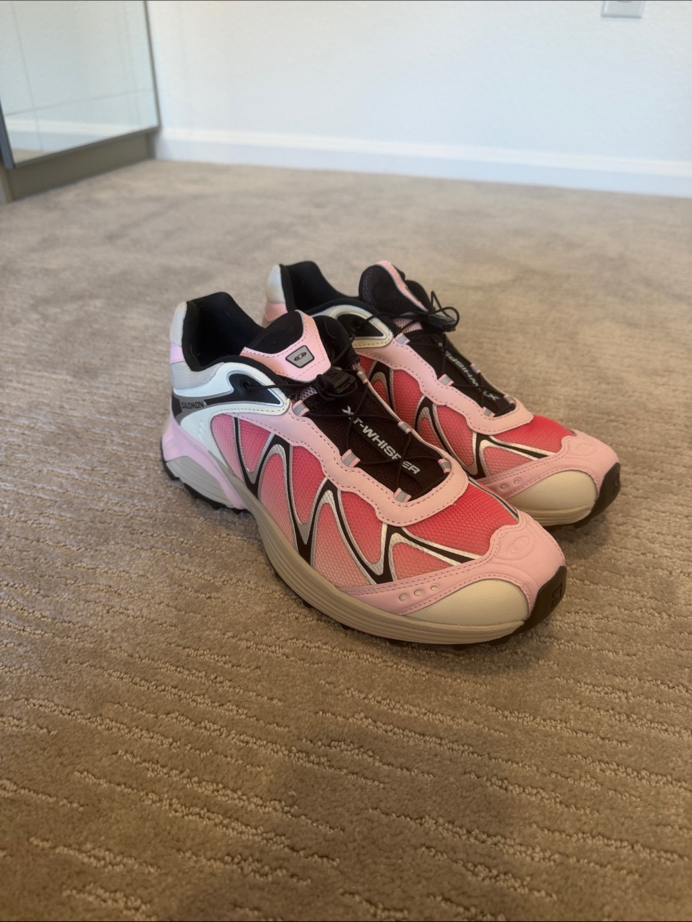 Salomon XT WHISPER 11 Pink Athletic Sneakers - Sporty Mesh Trainers